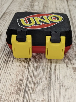 UNO card storage box 3D printed new, compact with secure closure