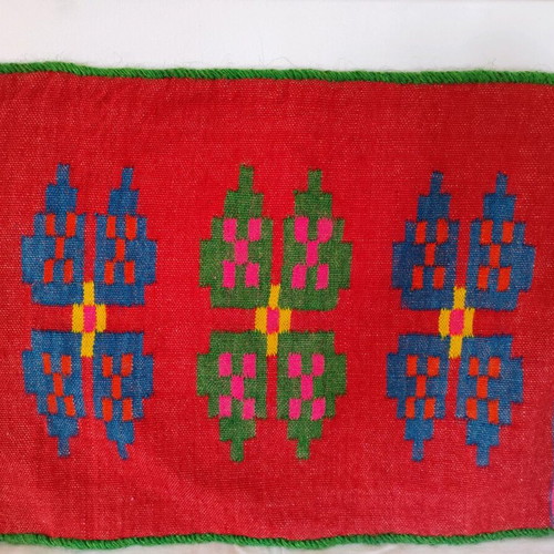 Handwoven all-wool pillowcase like new, loom woven