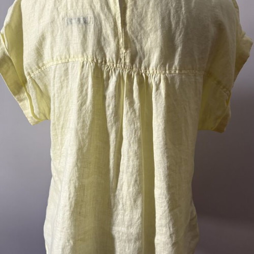 Linen blouse yellow size M like new