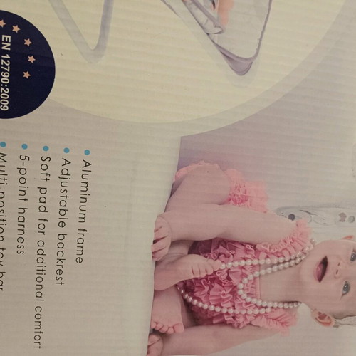 Baby bouncer 0-6 months like new with aluminum frame