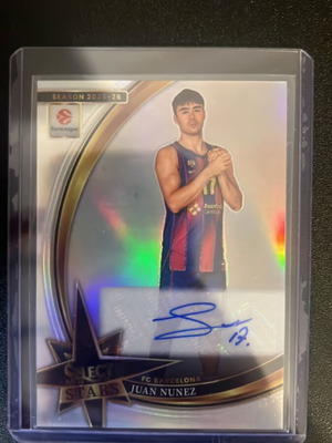 Juan Nunez Select Euroleague Barcelona card new, auto