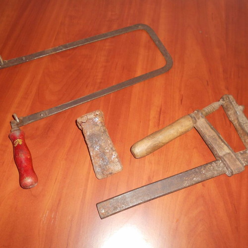 Old tools used, pack of 3, carpenter use for museum or decoration