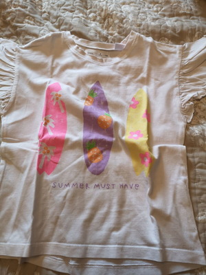 Zara girls' t-shirt size 116 cm used, white