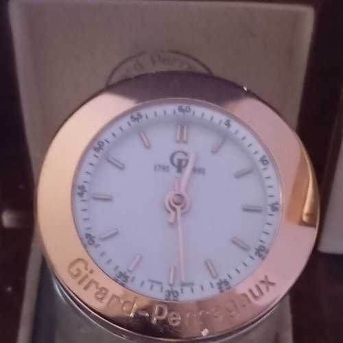 Girard-Perregaux anniversary table clock with green onyx ball