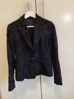 Zara velvet jacket medium like new, slim fit, black