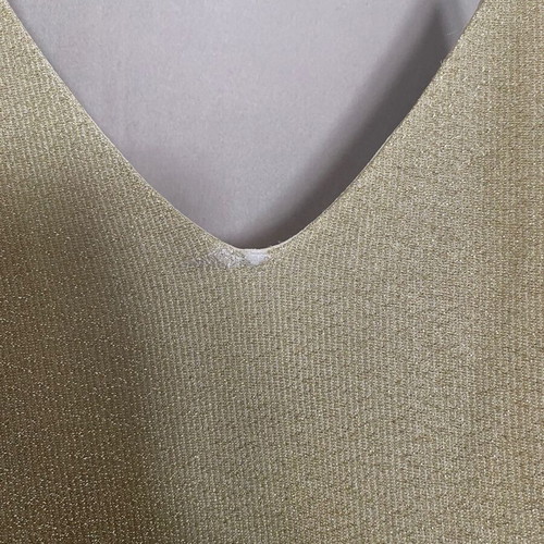 Oysho metallic long dress with crisscross back and neckline, like new