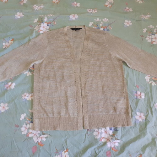 Peacocks thin cardigan size 12 like new, beige