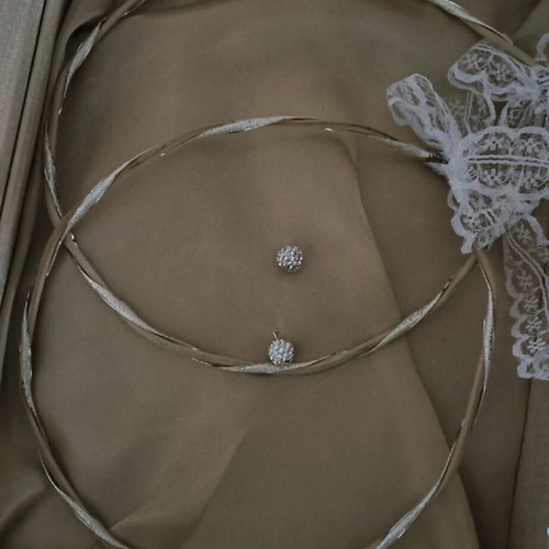 Wedding crowns new silver-plated with wood
