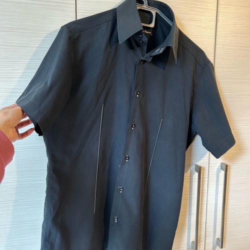Men's short-sleeve shirt black like new, size M