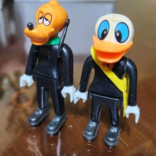 Vintage Disney Pyroplast Donald Duck and Goofy figures used