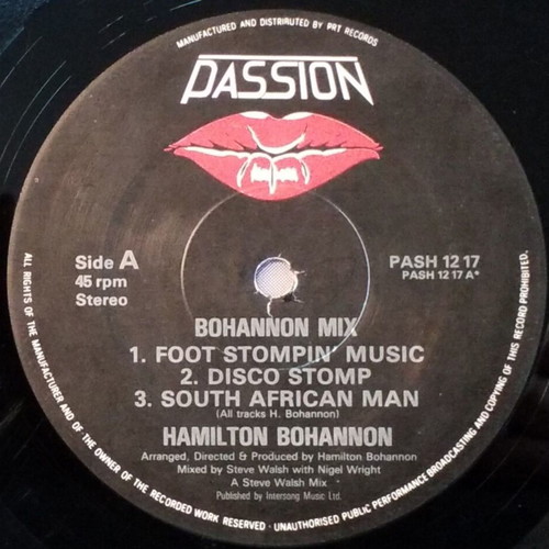 Hamilton Bohannon Bohannon Mix vinyl record used, electronic disco