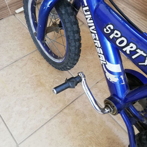 Universal Sporty Kids Bicycle used, 14-inch wheels, blue