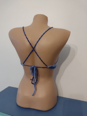 Women's bustier new, size XS and S, microfiber, blue