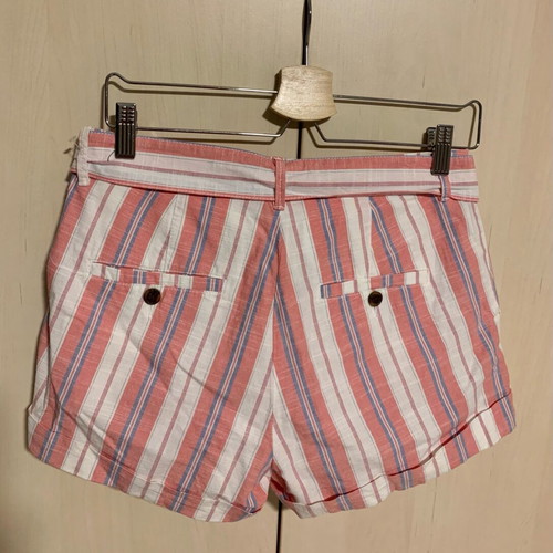 H&M striped cotton shorts new, pink and turquoise