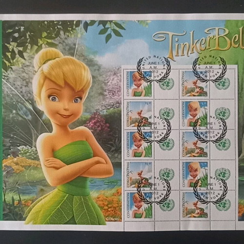 2012 United Nations TinkerBell Honorary Ambassador of Green Stamp Sheet new