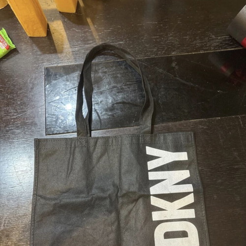 DKNY shoulder tote bag, black and white