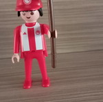 Playmobil Olympiacos Fan Figure with Team Flag, Like New