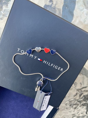 Tommy Hilfiger bracelet new, blue and red hearts