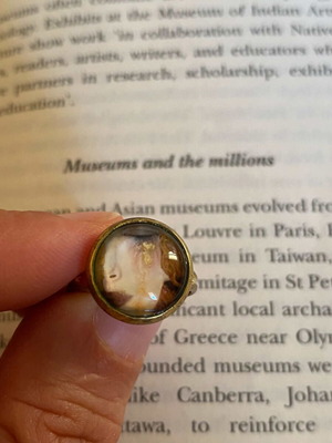 Adjustable ring Gold Tears of Klimt handmade, new