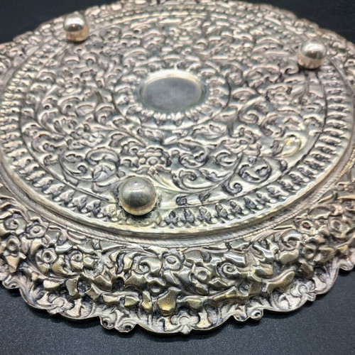 Ecclesiastical Silver-Plated Dish like new, Benaki Museum replica 16.5 cm