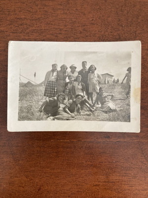 Vintage 1950 Greek Girl Guides summer camp photograph