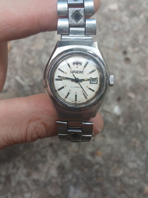 Orient 17 Jewels μηχανικό ρολόι μεταχειρισμένο, ασημί