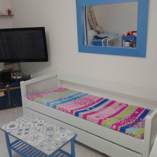 Double wooden sofa bed used