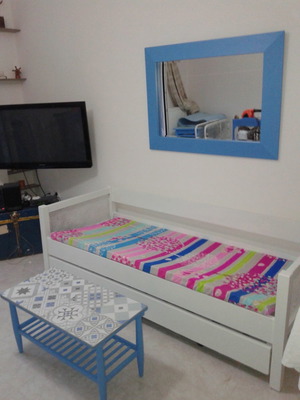Double wooden sofa bed used