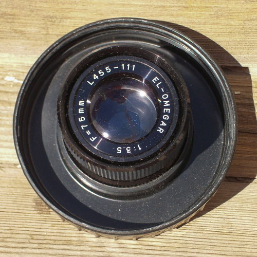 Omega B-600 enlarger used with 50 and 75mm lenses and accessories