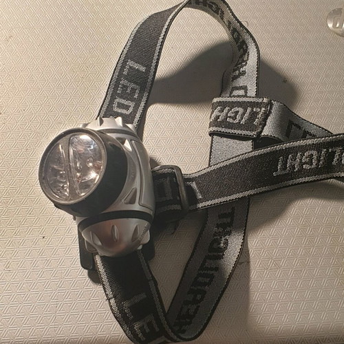 Headlamp 3+1 LED with 2 color filter lenses, new