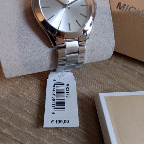 Michael Kors Slim Runway watch new silver stainless steel
