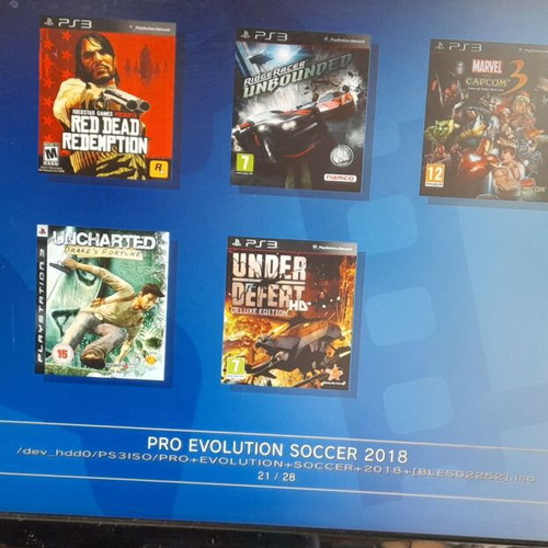 PlayStation 3 Slim 500GB SSHD upgraded with many games