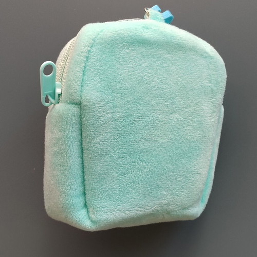Children's key wallet for bag like new, turquoise