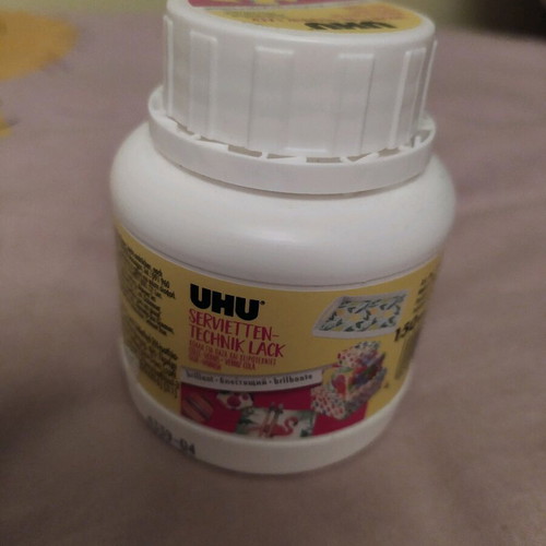 UHU Glue Varnish Shiny 150 ml new, ideal for puzzles and decoupage