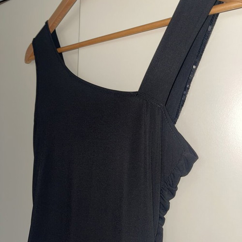 Elegant black evening dress S/M with sequins like new
