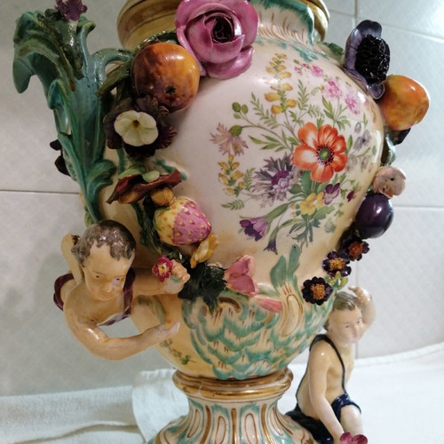 Vintage porcelain used, Victorian era, height 43 cm