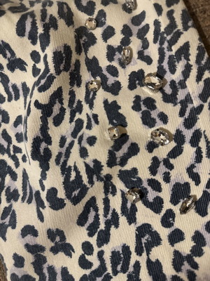 Juicy Couture Leopard Pants like new with transparent stones, size S