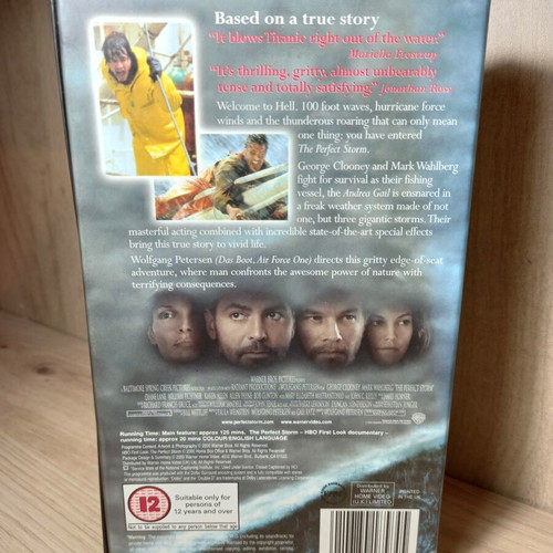 The Perfect Storm VHS videotape, English edition, collectible box