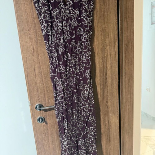 Burgundy dress Zara S with sequins new, mermaid style