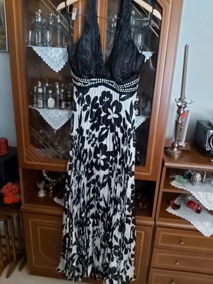 Maxi dress satin Italian piece like new, size L