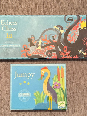 Djeco board games Chess and Jumpy like new