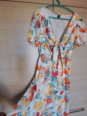 Shein dress with fruit print, size S
