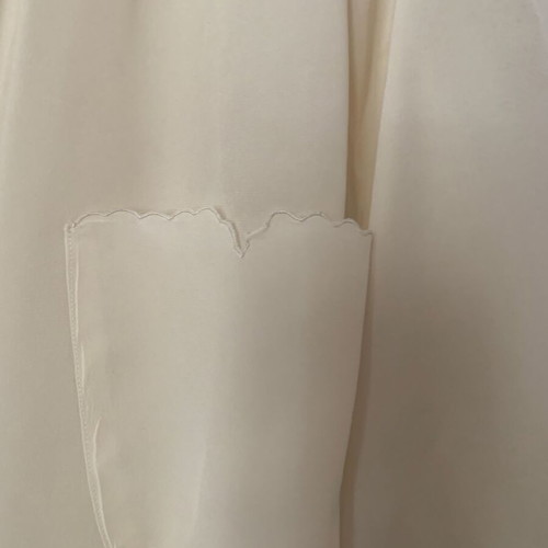 Silk bridal nightgown and robe set, handmade, beige