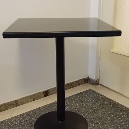 Dining tables set of 9 with metal base and solid wood