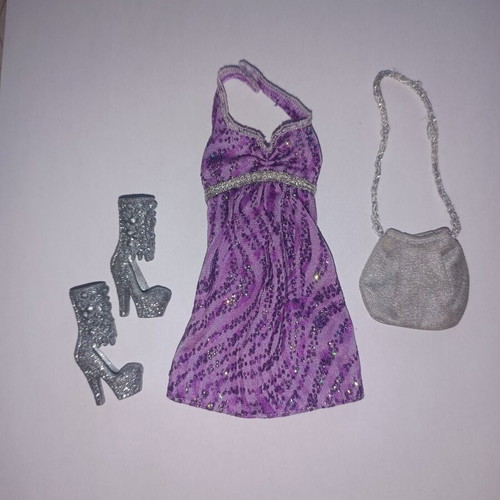 Barbie Glitz dress set with Fashionistas shoes and vintage bag