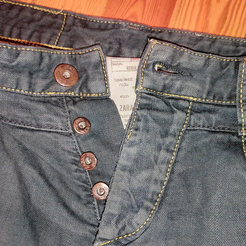 Zara bootcut jeans refurbished, size S, gray with blue undertones