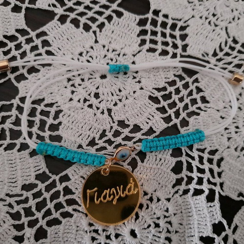 Handmade baptism bracelet Grandma with plexiglass