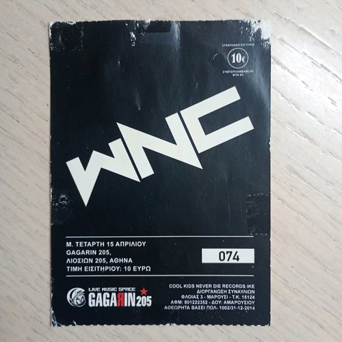 WNC collectible ticket used
