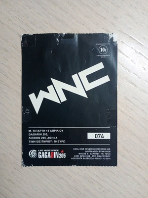WNC collectible ticket used
