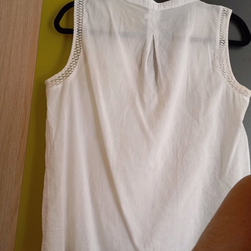 Saint Tropez women's blouse used, cotton, size M/L, white
